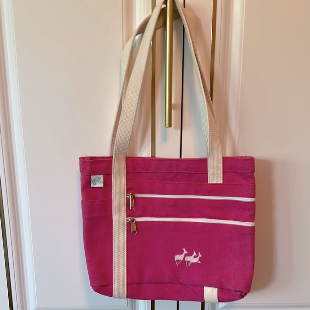 Pink canvas arm Bag